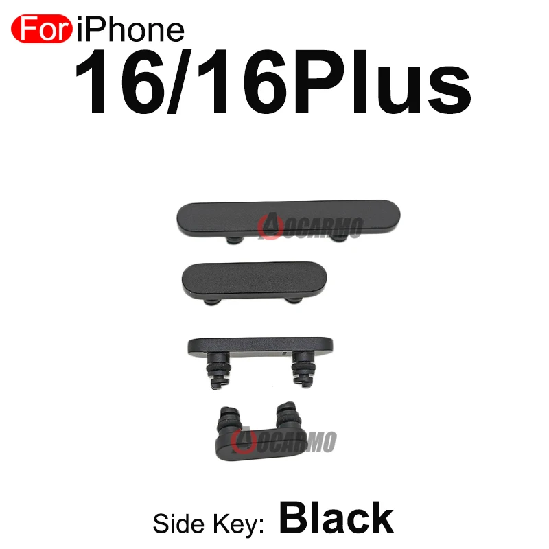 For Apple iPhone 16 / 16 Plus Button Power Volume Side Keys Black Pink Green White Green Replacement Parts