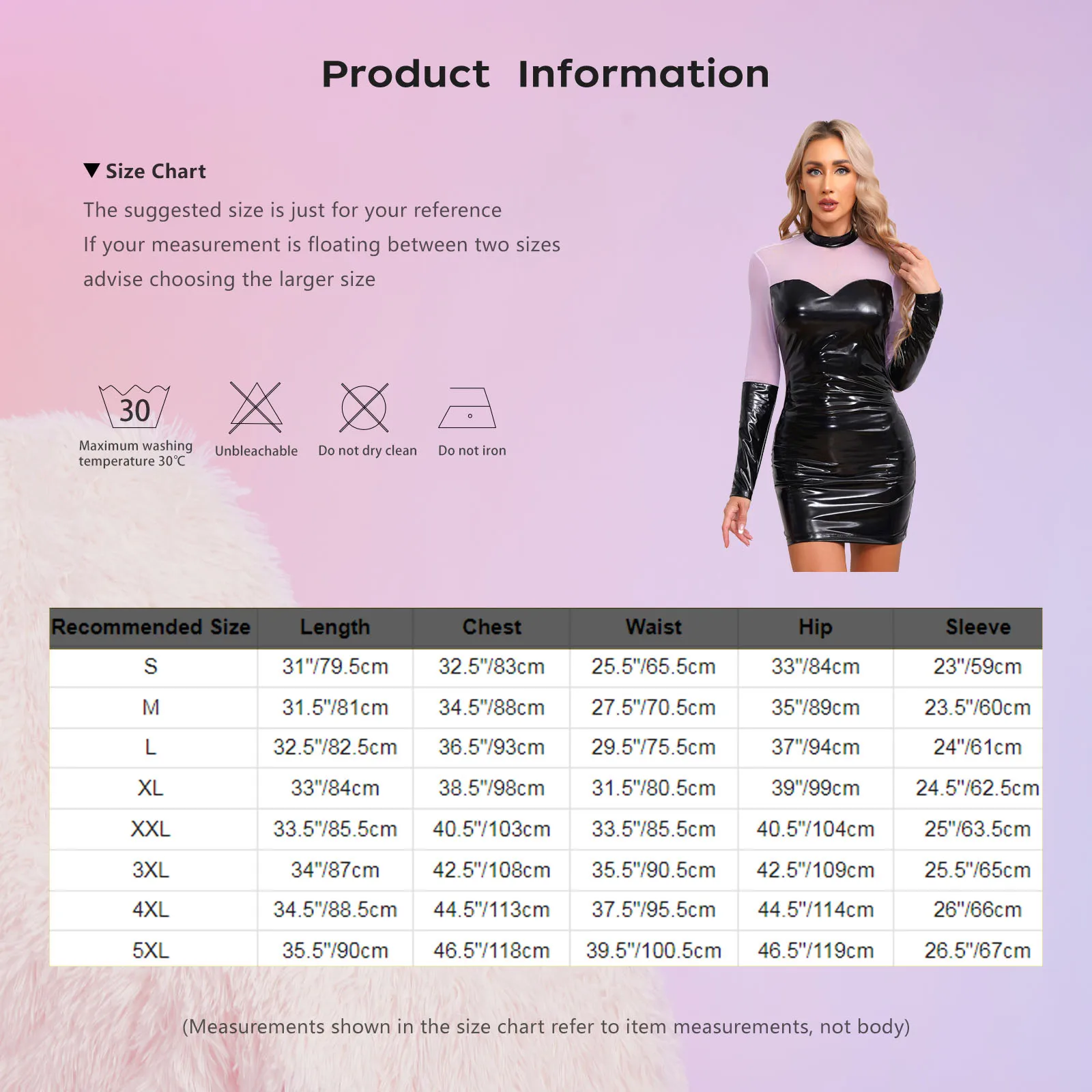 Womens Halloween Anime Twisted Witch Cosplay Costumes Back Zipper Tight Dresses Long Sleeve Patent Leather Bodycon Club Dress