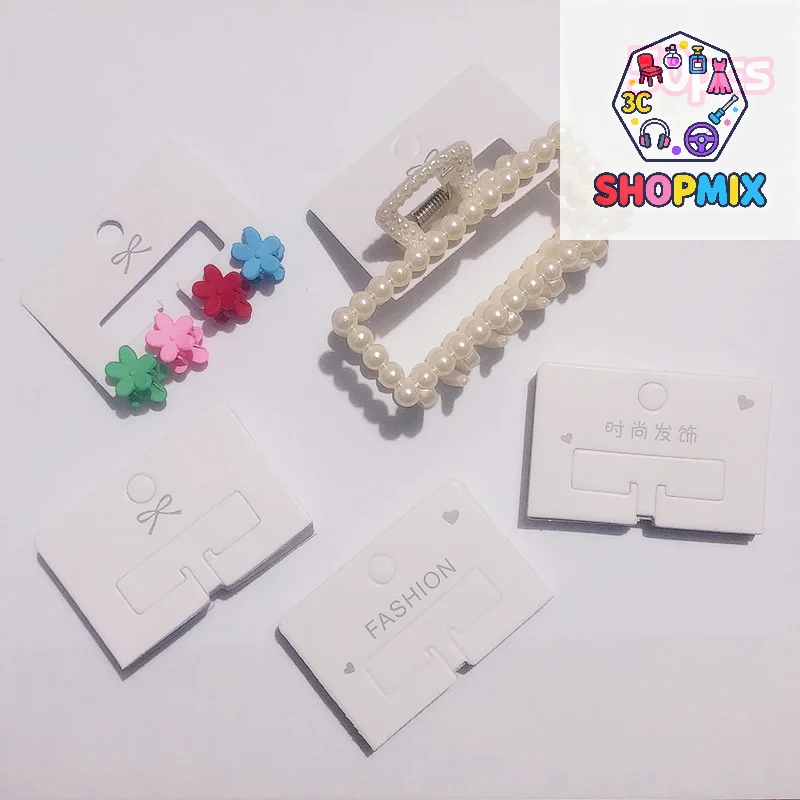 

50Pcs Simple Hair Clip Packaging Paper Cards Fashion Hair Accessories Display Cards Hair Clip Cardboard Hairpin Tags Holders