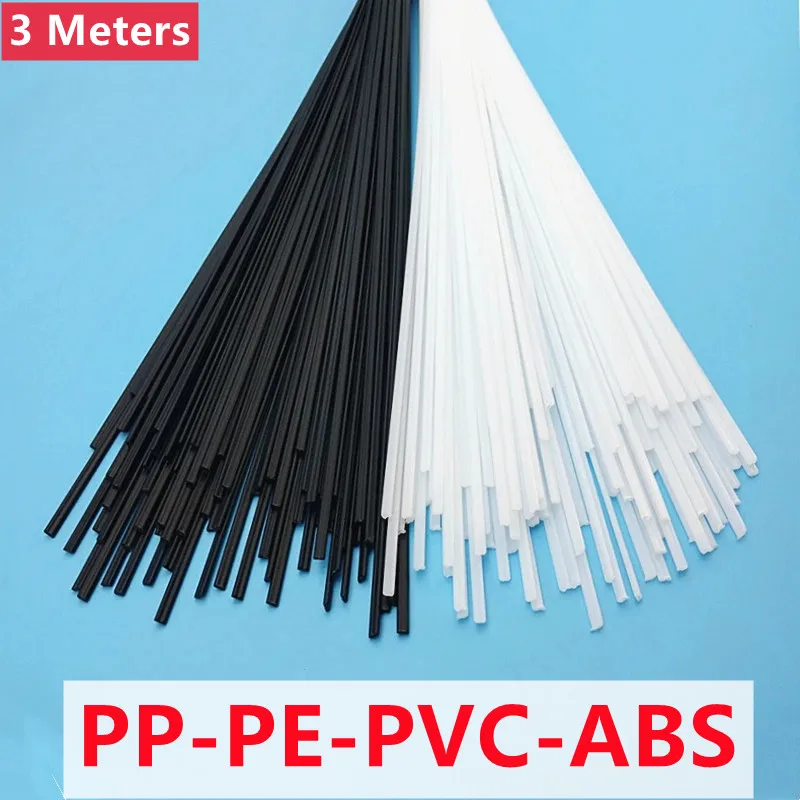 3 Meters PP/PE/PVC/ABS Plastic Welding Rods 5x2.5mm Welder Sticks Kit Welded Mesh Repair Strips Soldering Tools for Car Bumpers