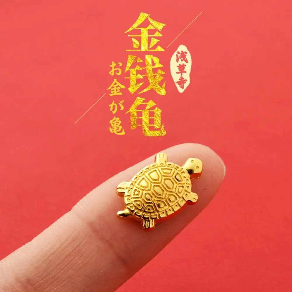Mini Goldene Geldschildkröte Japan Sensoji-Tempel Glücksbringer Langlebigkeit Reichtum Gesundheit Geschenk – Detail 1