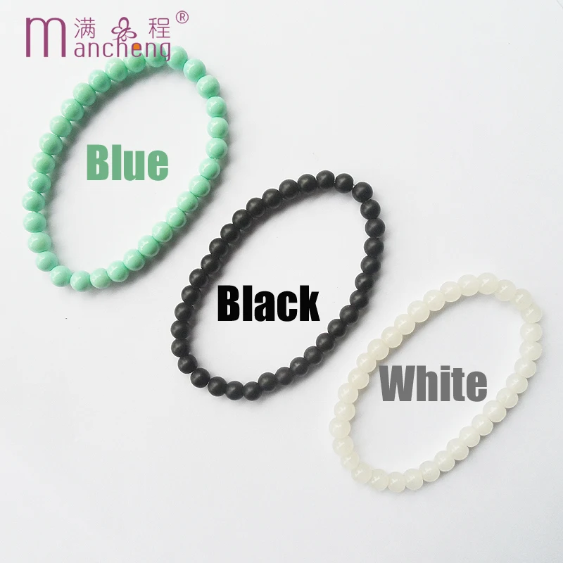 tiki tentacles 3Color Blue White Black 6MM Seed Beads Pulseras Бисер Matte Stand Acrylic Grass Bracelet Women Man Jewelry