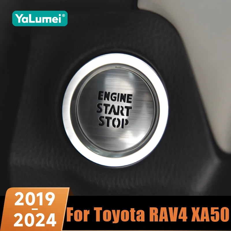 Für Toyota RAV4 XA50 2019 2020 2021 2022 2023 2024 Hybrid Auto Motor Start-Stopp-Knopf Zündungsabdeckung Schalter Aufkleber Zubehör