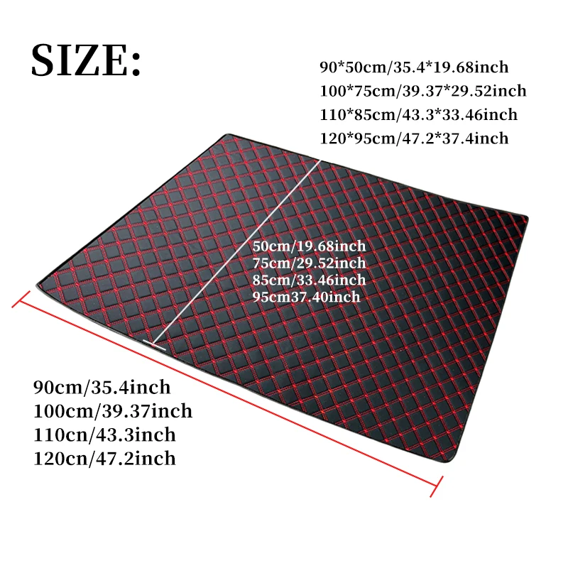 KCIMO 1PC Auto Trunk Cargo Mat 1Pc Waterproof Anti-dirty Boot Liner Wear Resistant Rear Cargo Floor Protector For Most Vehicles