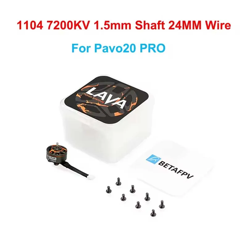 BETAFPV LAVA Series 1104 7200kv มอเตอร์ไร้แปรงสําหรับ 3S 2.2 ''Quads 1.5mm Shaft สําหรับ Pavo20 Pro Brushless Bwhoop quadcopter 4PCS