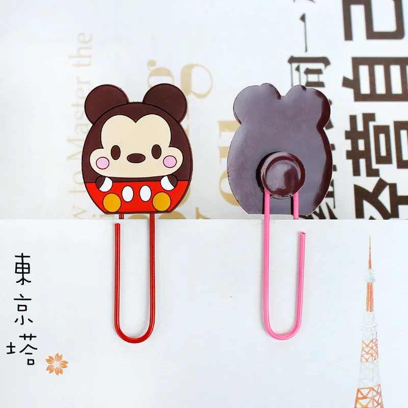 Disney Cartoon Mickey Minnie Mouse Friends Donald Daisy Duck Style Clip Bookmark High Quality Metal Students  Bookmark