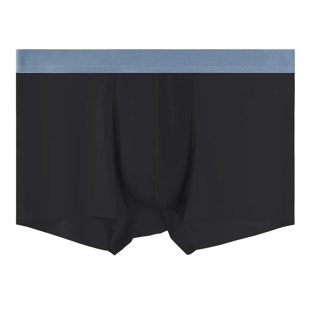 

Дышащие бесшовные ультратонкие шорты-боксеры из ледяного шелка, нижнее белье для мужчин, плавки с плоскими углами, предназначенные для комфорта