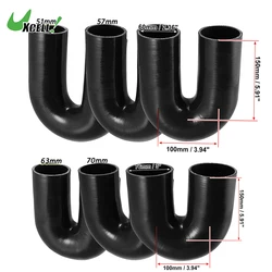 Uxcell 51mm-76mm ID 180 Degree Silicone Reducer Hose Silicone Hose Coupler Intercooler Tube for Car Intercooler Intake Piping