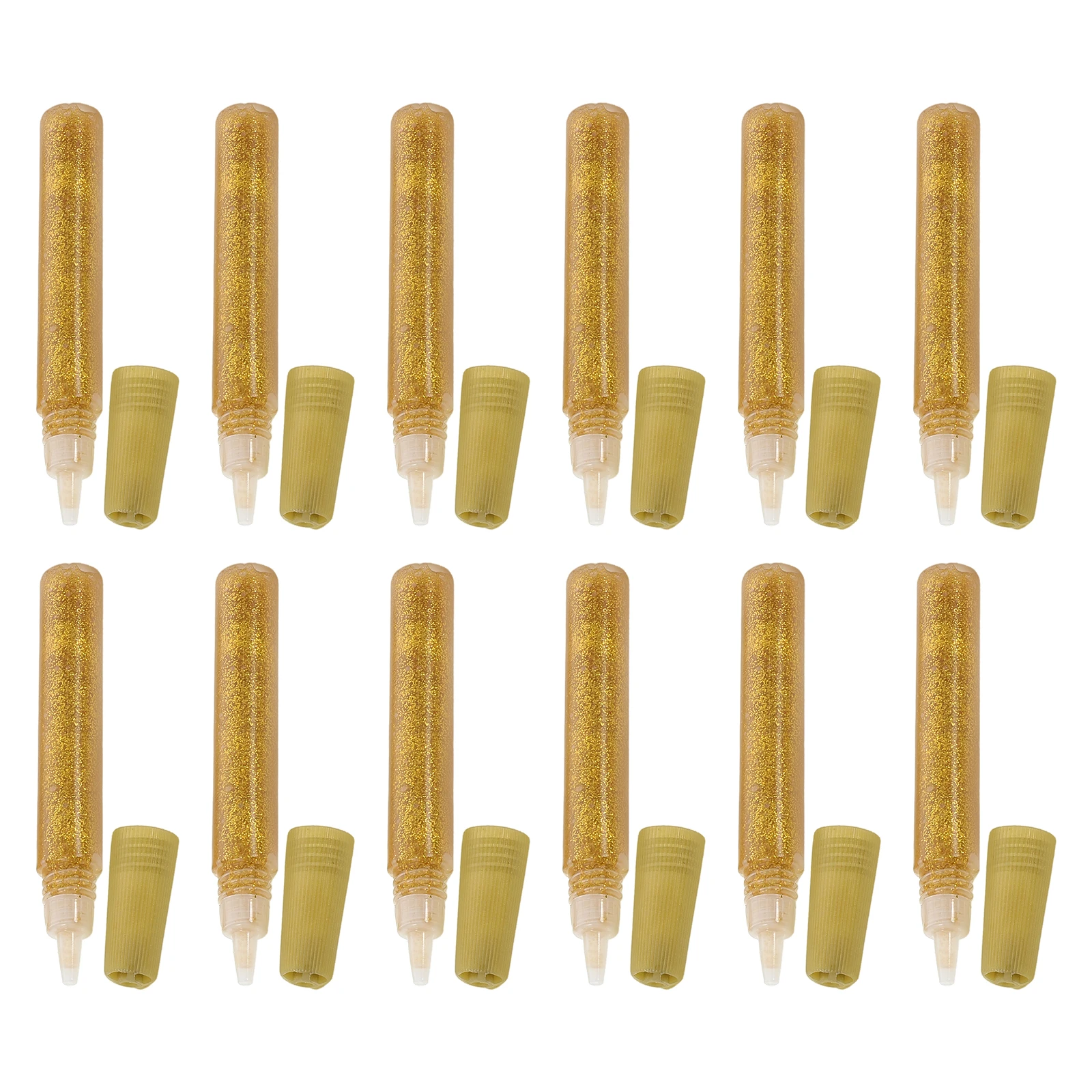 

50pcs Glitter Glue Pen Art Craft Coloring Powder Pearlescent Stick Pens for Kids DIY School Projects Gold Clay Children's