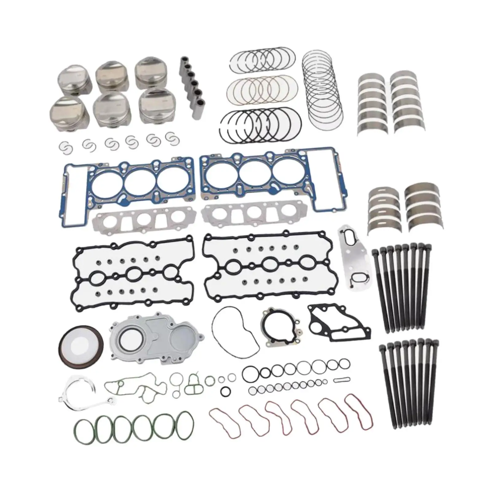 Engine Overhaul Rebuild Kit Pistons Head Bolts Gaskets for Audi A4 A5