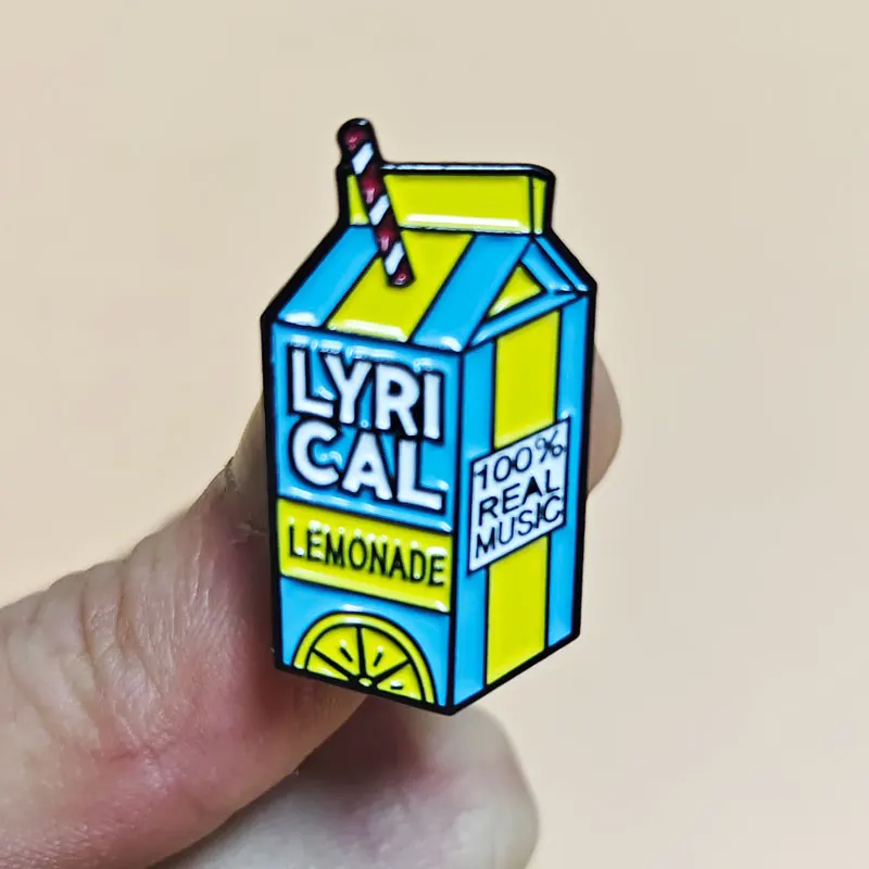 Лирическая эмалированная брошь в стиле Триппи Juice Wrld Lemonade, коллекционная брошь на лацкан для мужчин и женщин, Модная бижутерия, украшение для подарка, рюкзака, шляпы