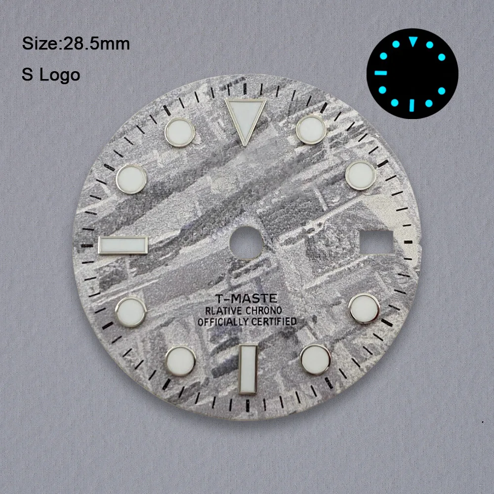 28.5 مللي متر S شعار NH34 GMT 2 الطلب الذهب الأسود حركة الحدود الجليد الأزرق مضيئة نيزك ساعة تعديل اكسسوارات أدوات