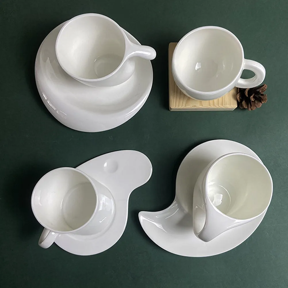 1 set Coffee Cup Saucer Tea Milk Ceramic Halloween Christmas New Year Ceramic Cup Saucer Set Coffee Cup Ceramic Set Kit