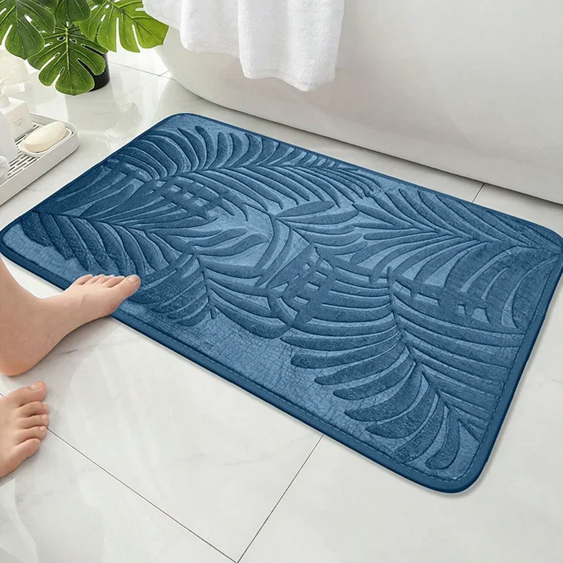 Saugfähiger, rutschfester Badezimmerteppich aus Memory-Baumwolle für Badezimmer, Bodenteppiche, Badematte, Wohnzimmer, Schlafzimmer, Küche, Zuhause – Detail 3