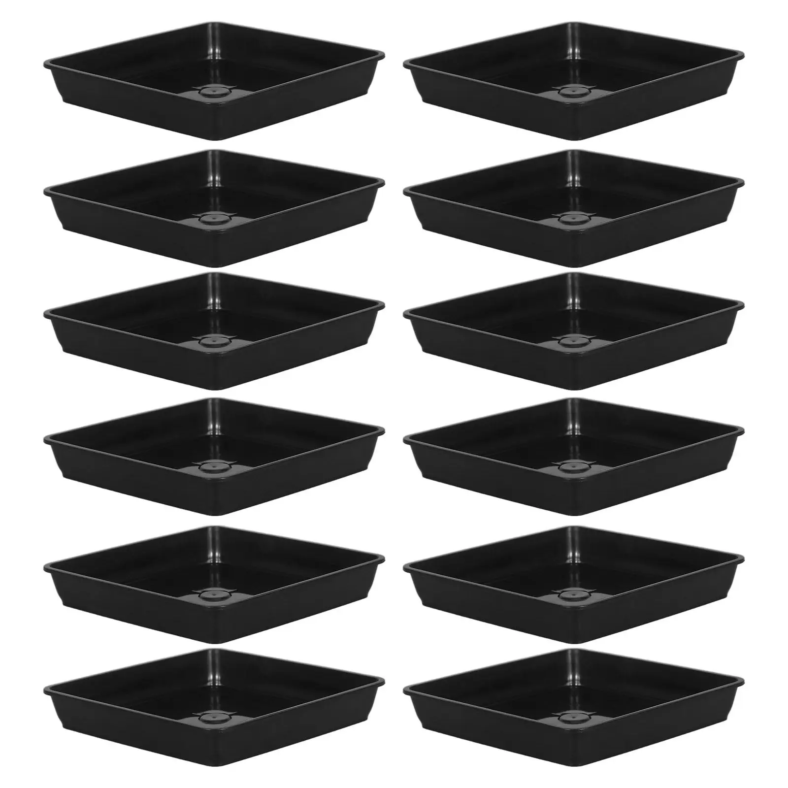 12Pcs Potted Plant Trays Square Flower Basin Bottom Mats Water Holding Bases for Flower Pot Cleanliness Flowerpot Trays