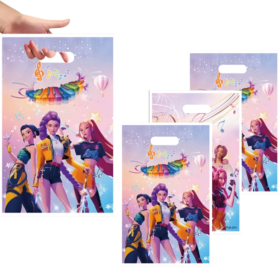 10-50 個 K-Ppop デーモンハンターズパーティー用品ギフトバッグキャンディーバッグプラスチックギフトボックスグッディギフトバッグ子供の誕生日クリスマス