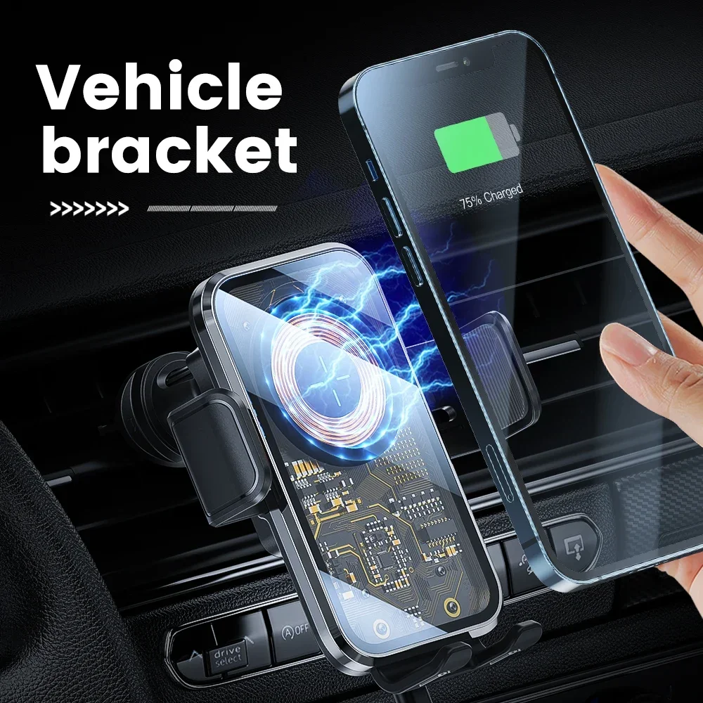 Xiaomi Universal Car Phone Holder Wireless Charger Auto Car Mount Stand For IPhone Samsung Infrared Induction 15W Fast Charging