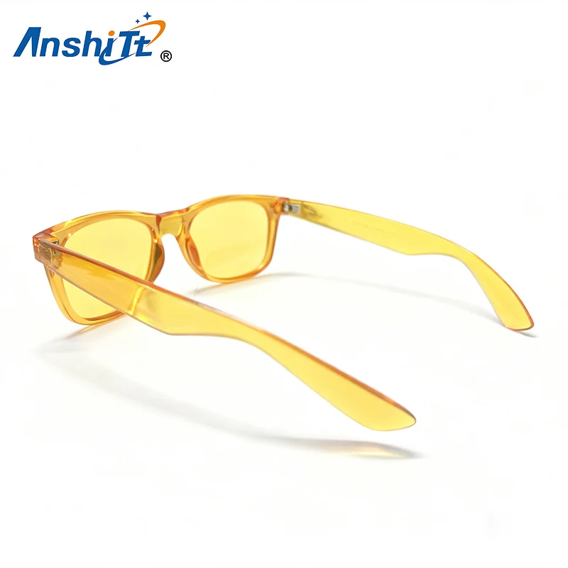 

10pcs Yellow Color Therapy Glasses Chakra Glasses Chromotherapy Glasses Light Therapy Sunglasses UV400 Colour Fashion Sunglasses