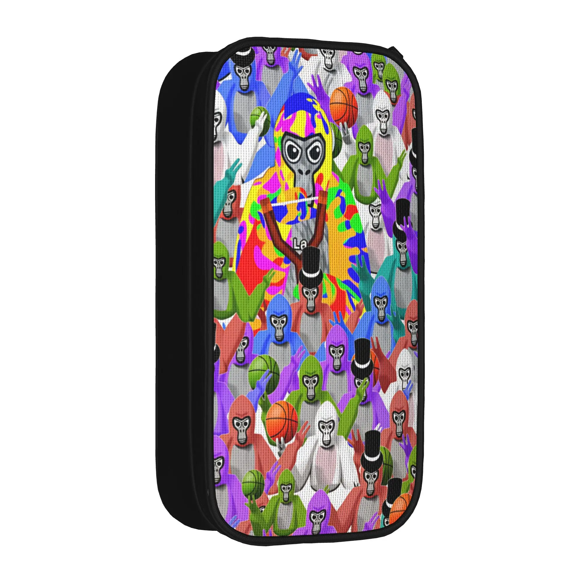 Gorilla Tag Pencil Case  Large Capacity Pencil Pouch Girls Boys Double Layer Retro School Pencil Cases Graphic Stationery