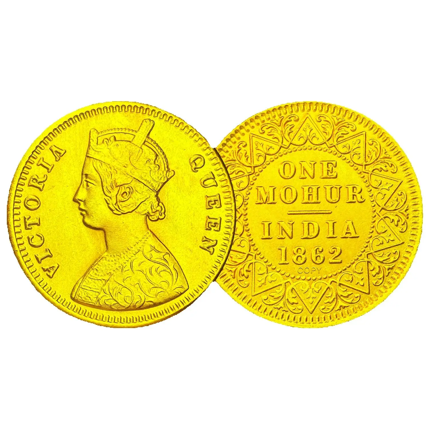 1862 reine Victoria de l'inde britannique-Mohr pièce d'or copie médaille Collection artisanat décoration de la maison cadeau d'anniversaire et de vacances