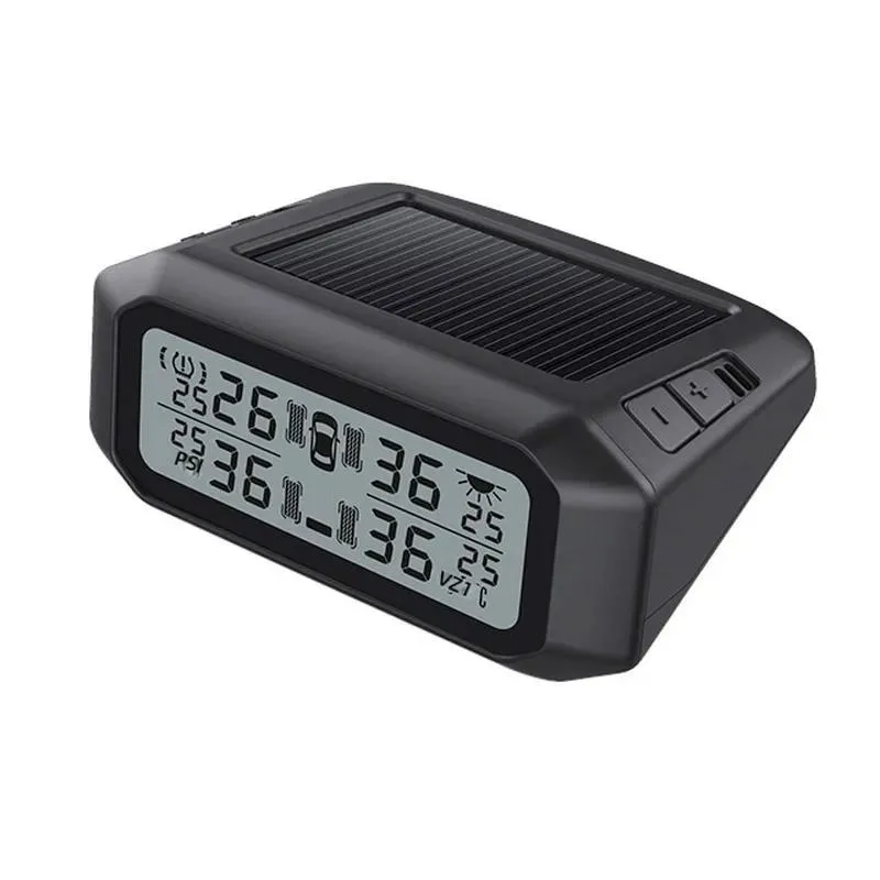 LCD display solar technology for RV trailer tire pressure system