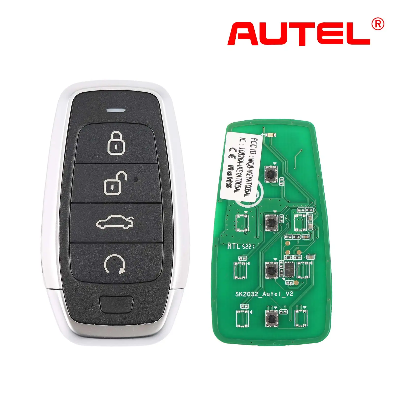 AUTEL MAXIIM IKEY Standard Style IKEYAT004EL Independent 4 Buttons Universal Smart Key (Trunk/ Remote Start) for KM100E IM608