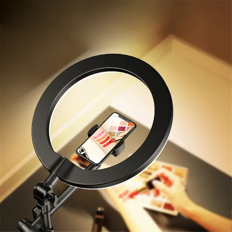 Phone Holder Ring Lamp Retractable Stand Light LED Selfie Ring Light Professional Desk Lamp For Nail Live Broadcast Photography - Image 2