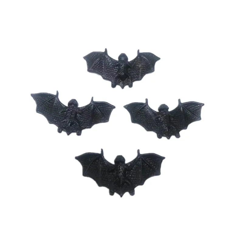 50 Stück Schwarze Leuchtende Kunststoff-Fledermäuse Halloween-Dekoration Spukhaus Horror-Requisiten Zubehör DIY Kinderspielzeug Party-Geschenke – Detail 5