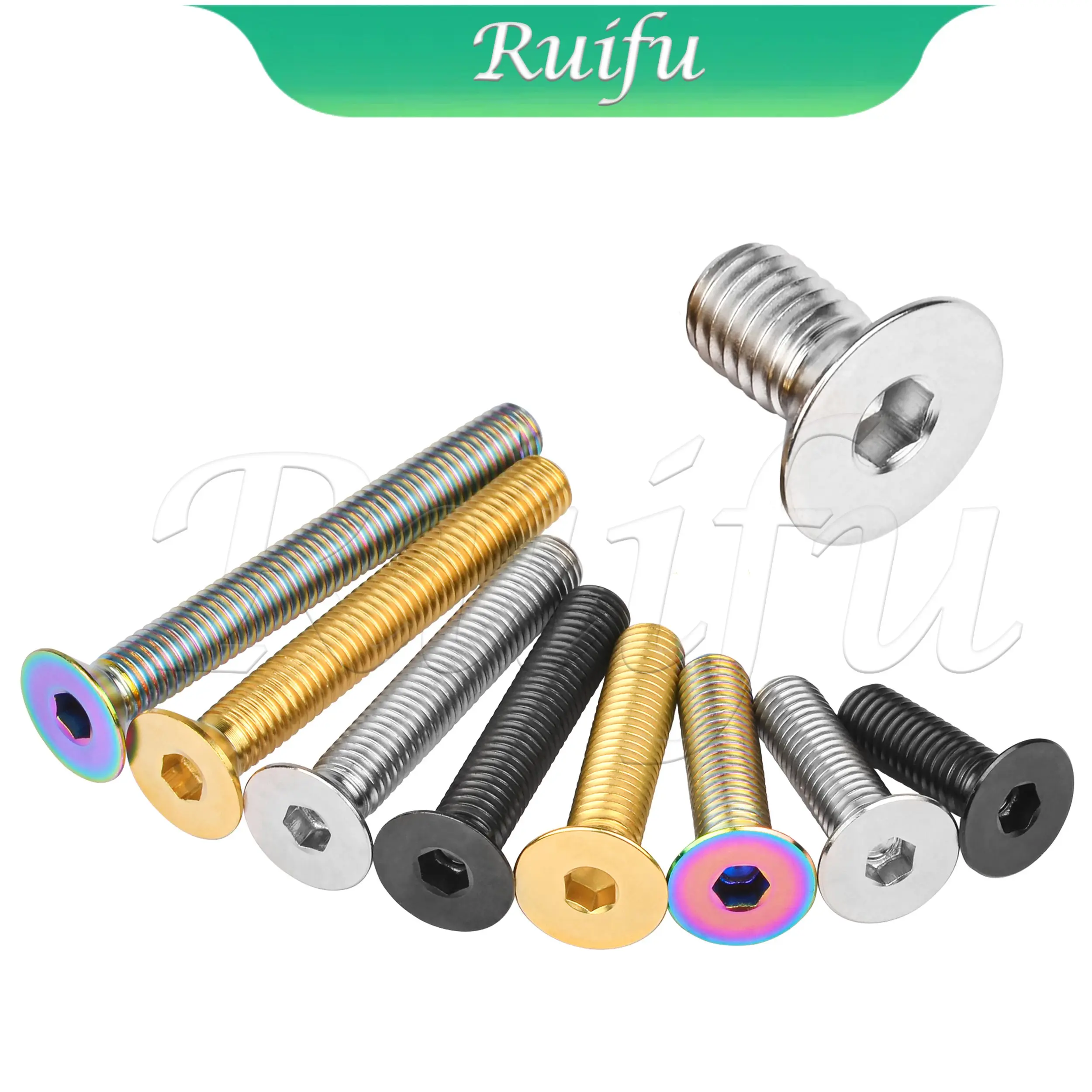 

Титановый болт Ruifu Ti, 20 шт., M8x15, 20, 25, 30, 35, 40, 45, 50, 60, 65 мм, винт с головкой раковины