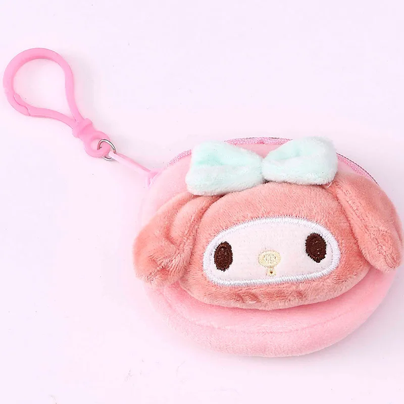 10 ピース/ロットサンリオクロミぬいぐるみキーホルダー財布メロディシナモロール小銭入れイヤホンオーガナイザーバッグペンダントキーリング女の子ギフト