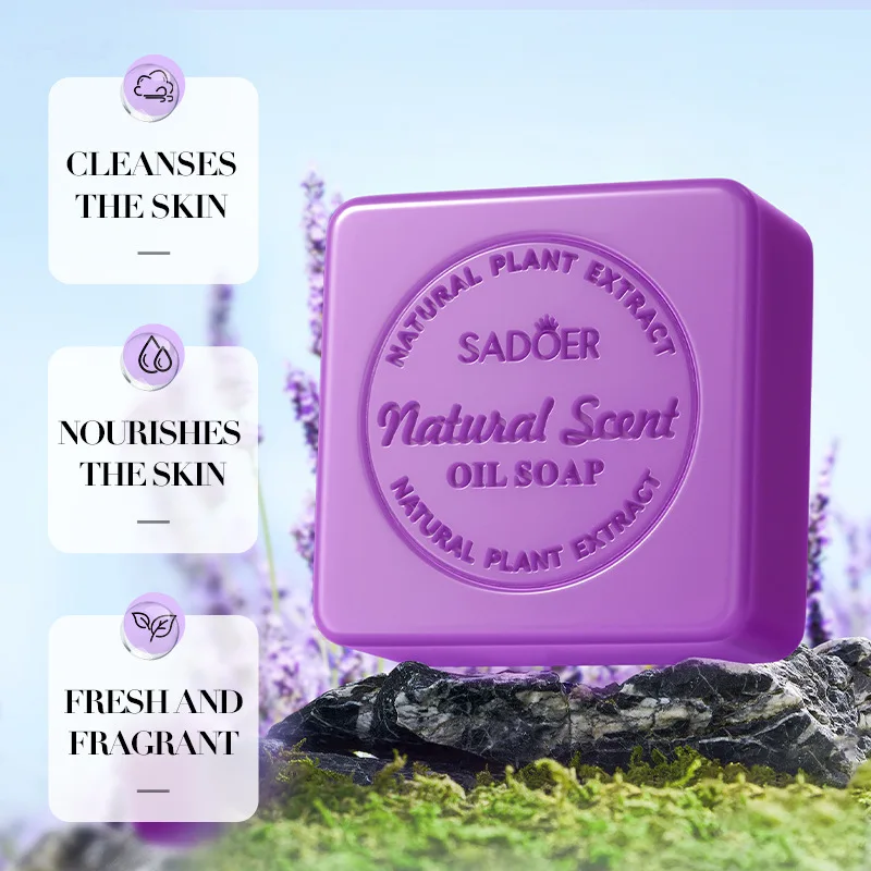 Lavender Essential Oil Soap Moisturize Control Oil and Clean Soap Prevent Dry Skin Hydrating and Moisturizing Product Body Care