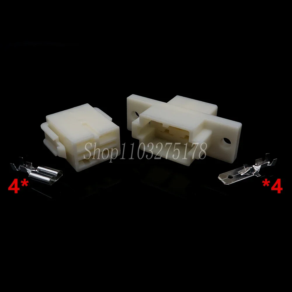 1 Set 4 Pin Car Large Current Socket Automotive High Power Wire Cable Connector with Cables