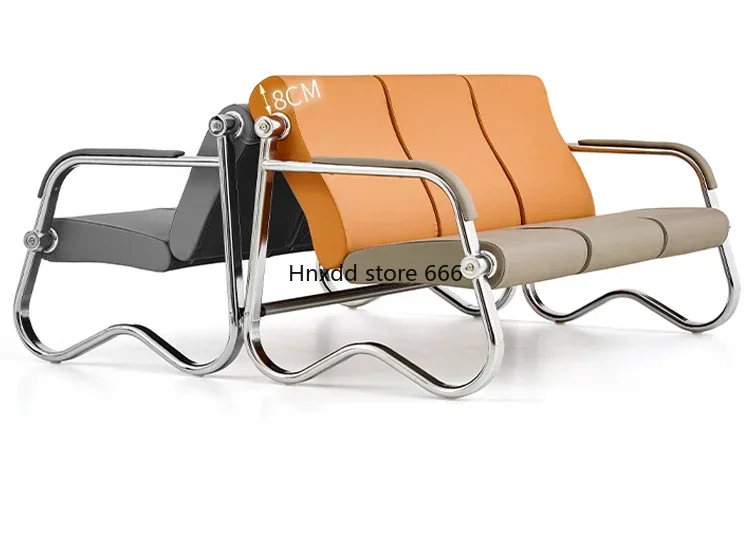 High-end row chair three-person bench
