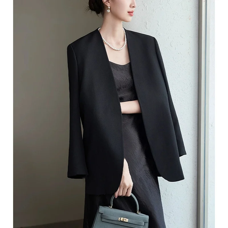 

Spring 2026 Women's Profional Formal Suit Set plus Size Korean Sle Thiened Polyester Two-Piece Korean Faion