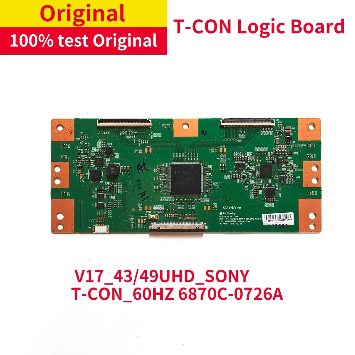 Test Good Quality Original Power Board for TV 6870C-0726A V17_4349UHD_SONY_T-CON_60HZ T-con board 6870C tcom Board