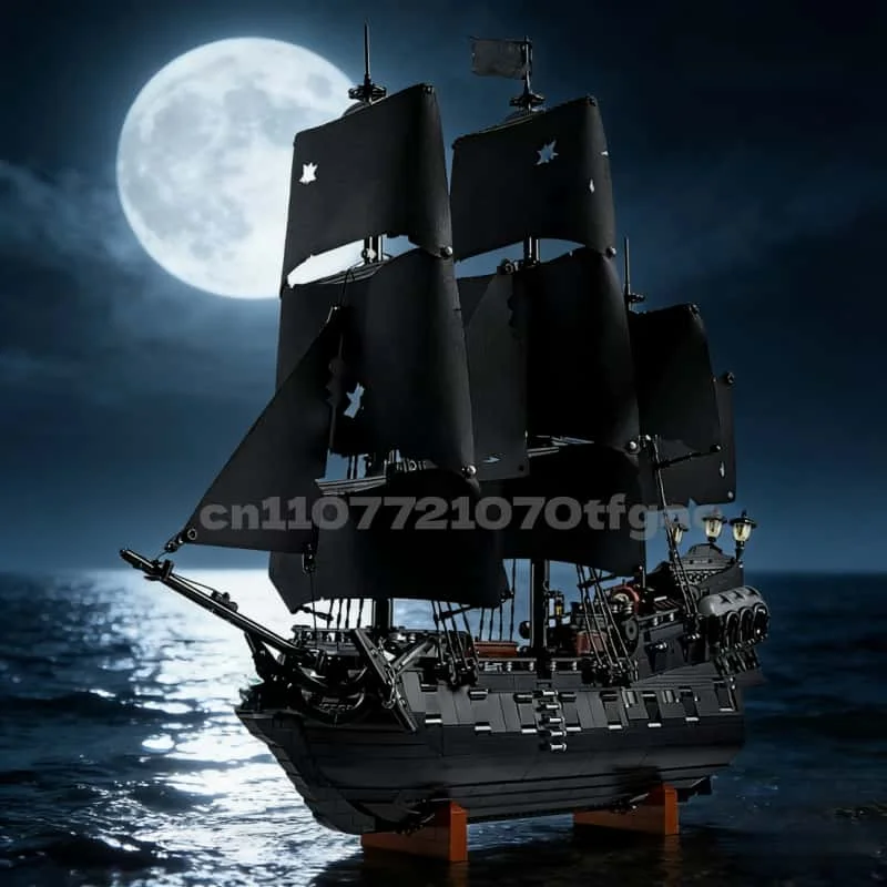 

2025 Воробей, пиратский корабль, строительный модуль, корабль, модель парусного спорта, сборка кирпича, игрушка «сделай сам», для детей и взрослых, подарок на Рождество и день рождения