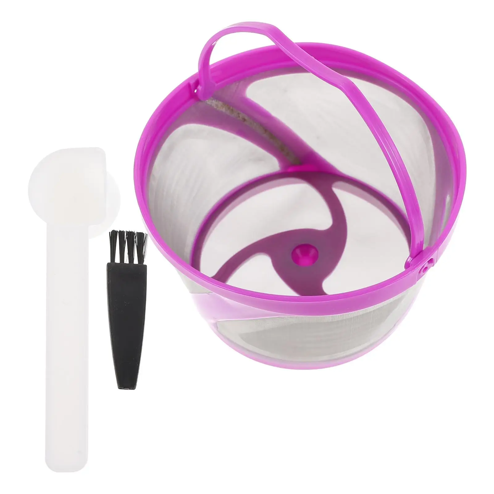 

Large Capacity Filter Basket Reusable Coffee Strainer Metal Purple Stainless Steel Home Kitchen Tool Smooth Texture Long Service