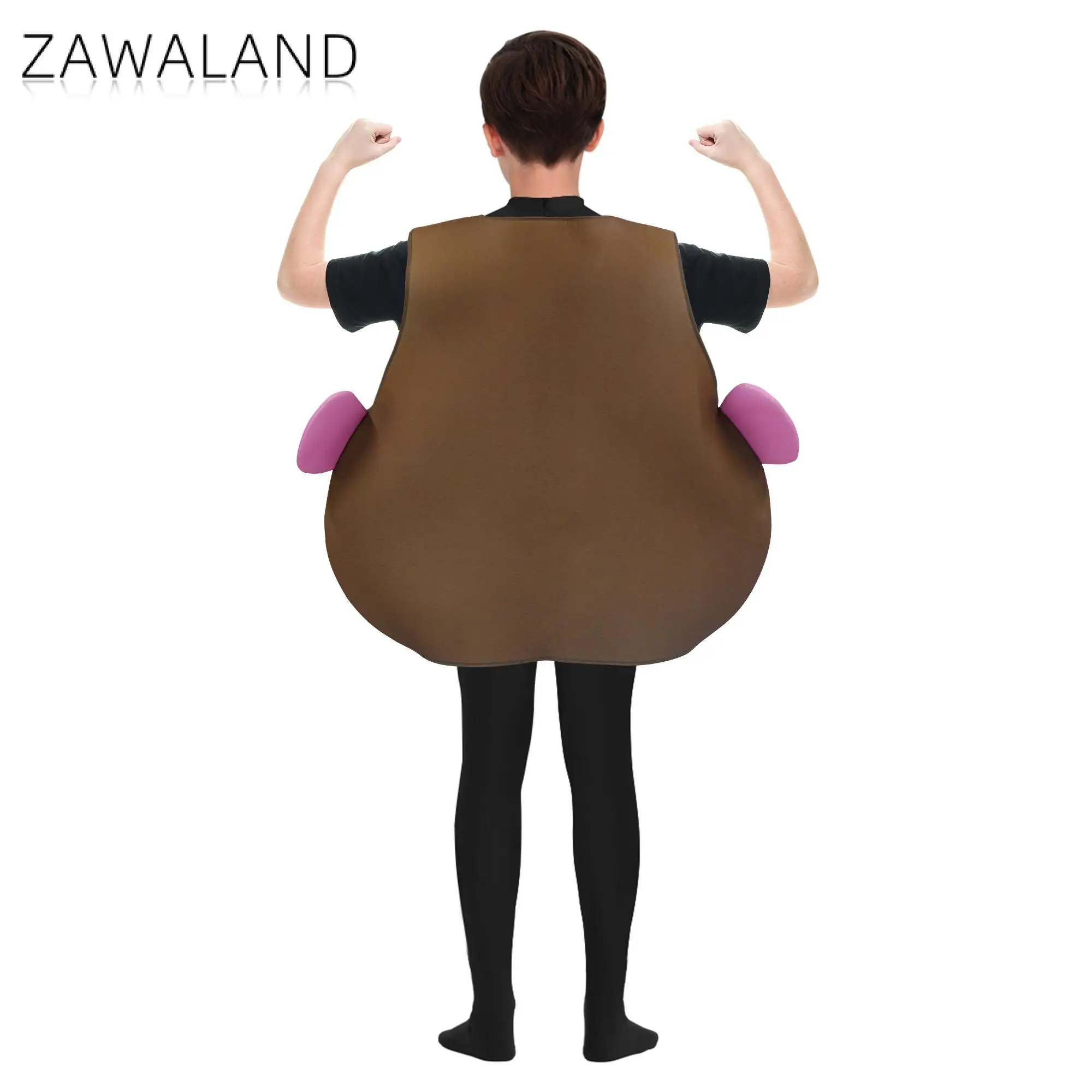 Disguise Poop Costume Sponge Suits Adult Kid Halloween Suit Funny Dress Up Party Outfit Boy Girl Performance Show Clothes