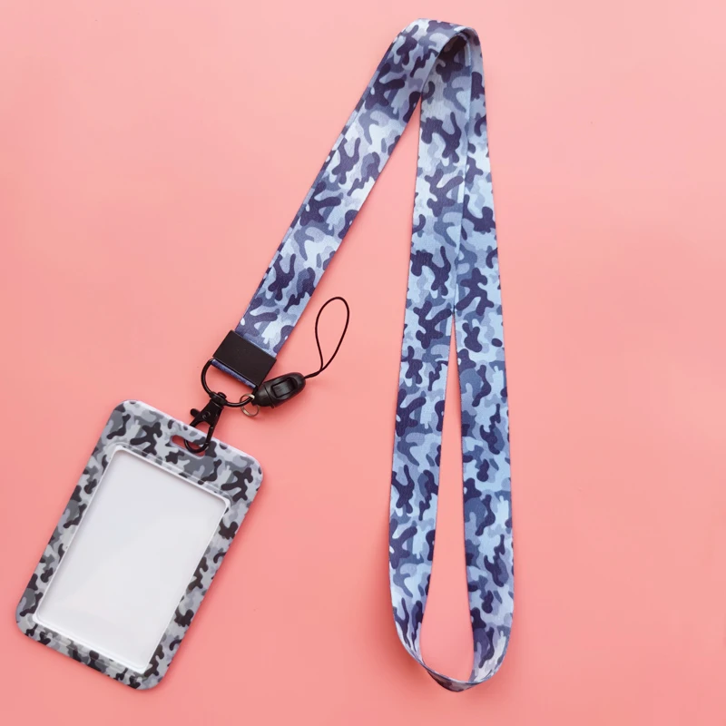 Mode männer Camouflage Karte Fall Lanyard ID Abzeichen Halter Bus Karte Abdeckung Tür Karte Kreditkarte Halter Neck Strap – Detail 9