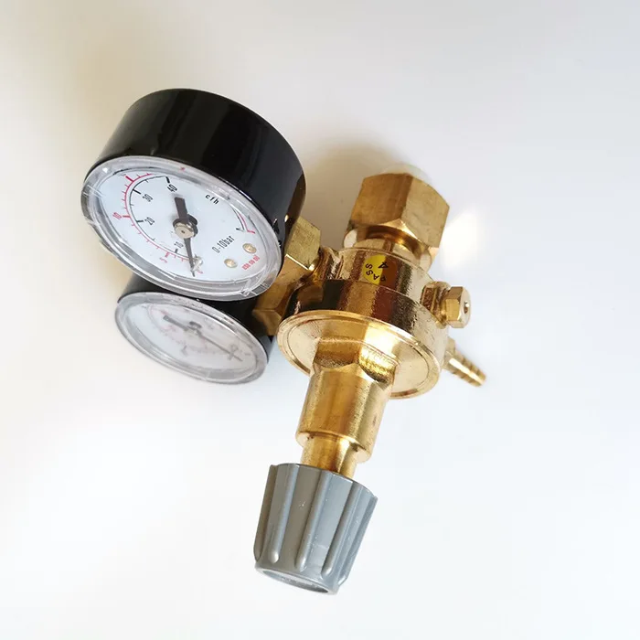 All Copper Italian Mini Carbon Dioxide Argon Reducer Female Thread W21.8 Mini Pressure Gauge