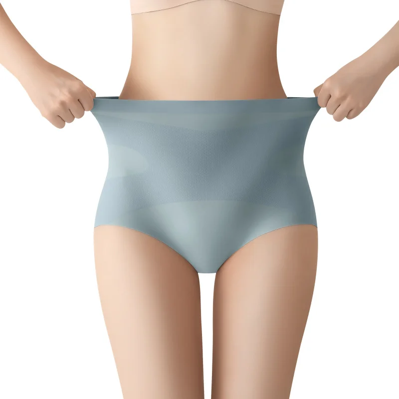 2PCS Women\'s Panties Sexy Breathable No Curling Tighten the Abdomen Butt Lift Skin-friendly High Waist Thin and Traceless Briefs
