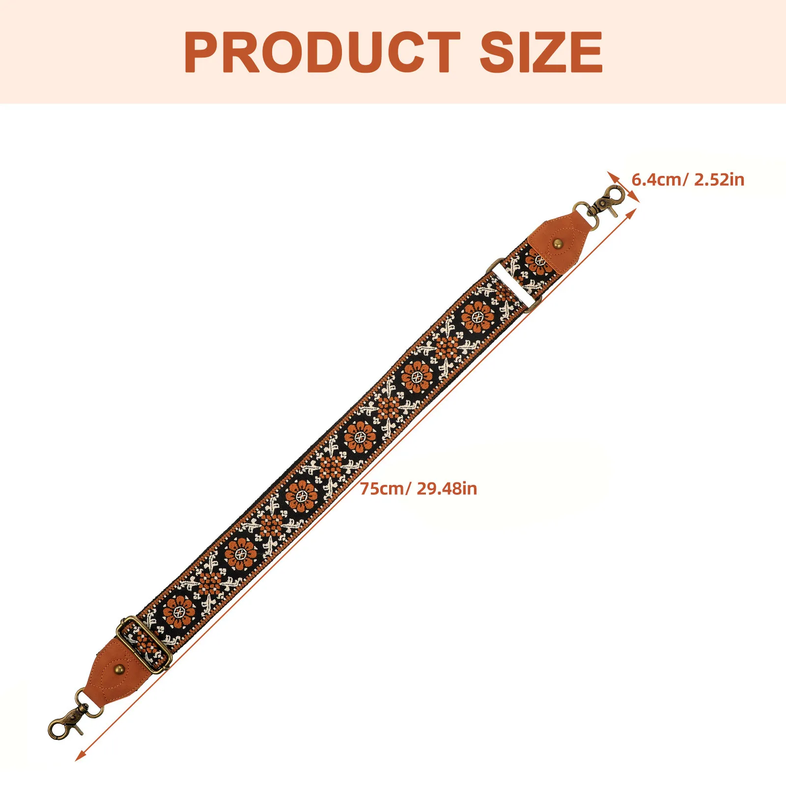 Thickened Cotton Bag Strap Replacement Wide Adjustable Messenger Shoulder Bag Belt Crossbody Handbag Purse Strap Accessory