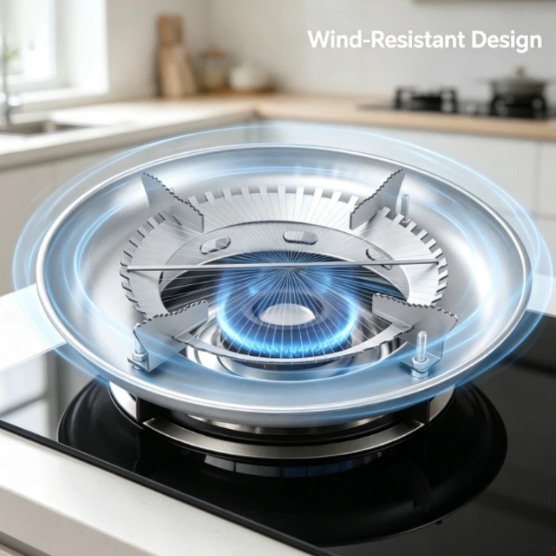 Steel Gas Stove Windproof Heat Concentrator for Home Outdoor Cooking Energy Saving Accessories Tools