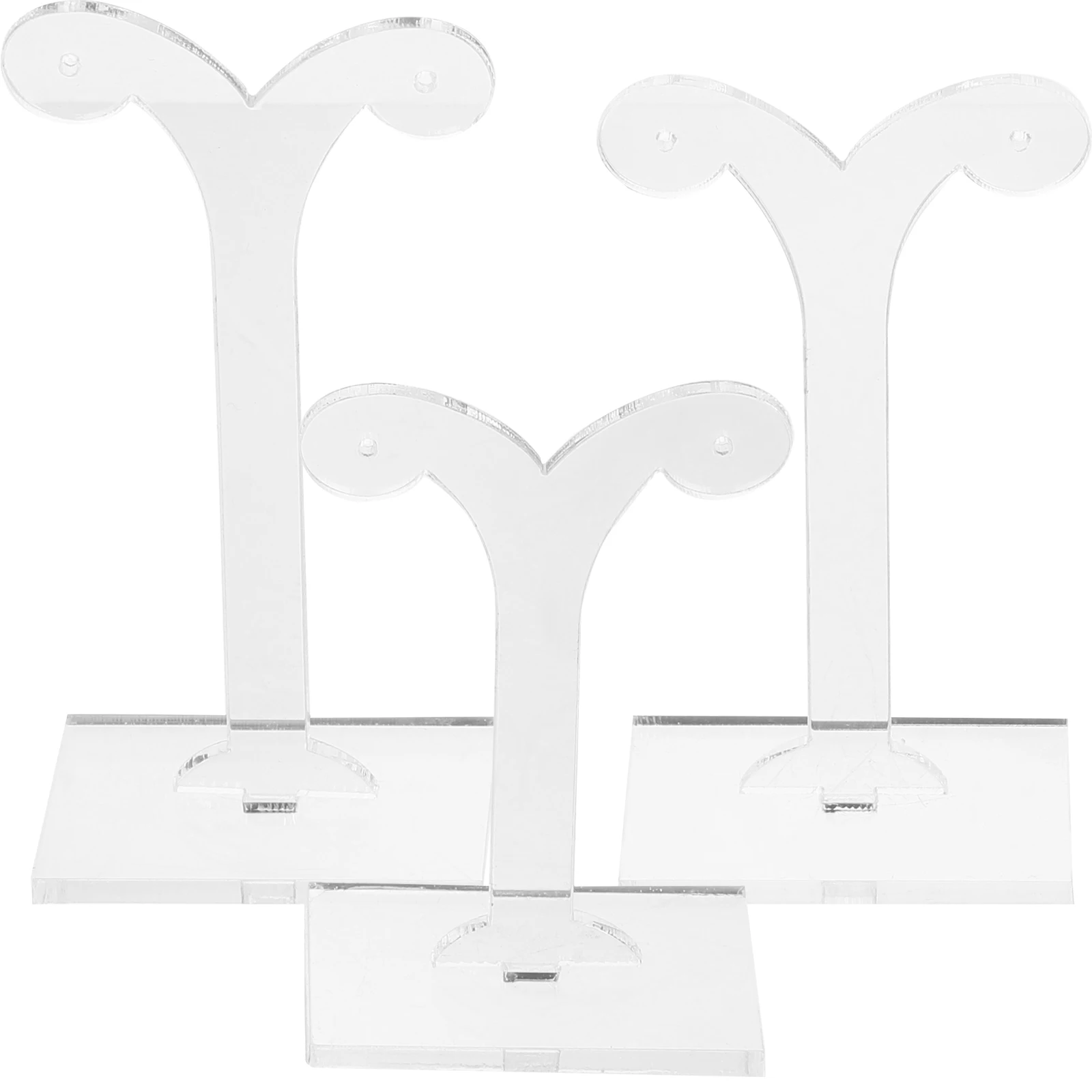 

3 Pcs Earring Display Stand Holder Stands Holders Retail Earrings Transparent Jewelry