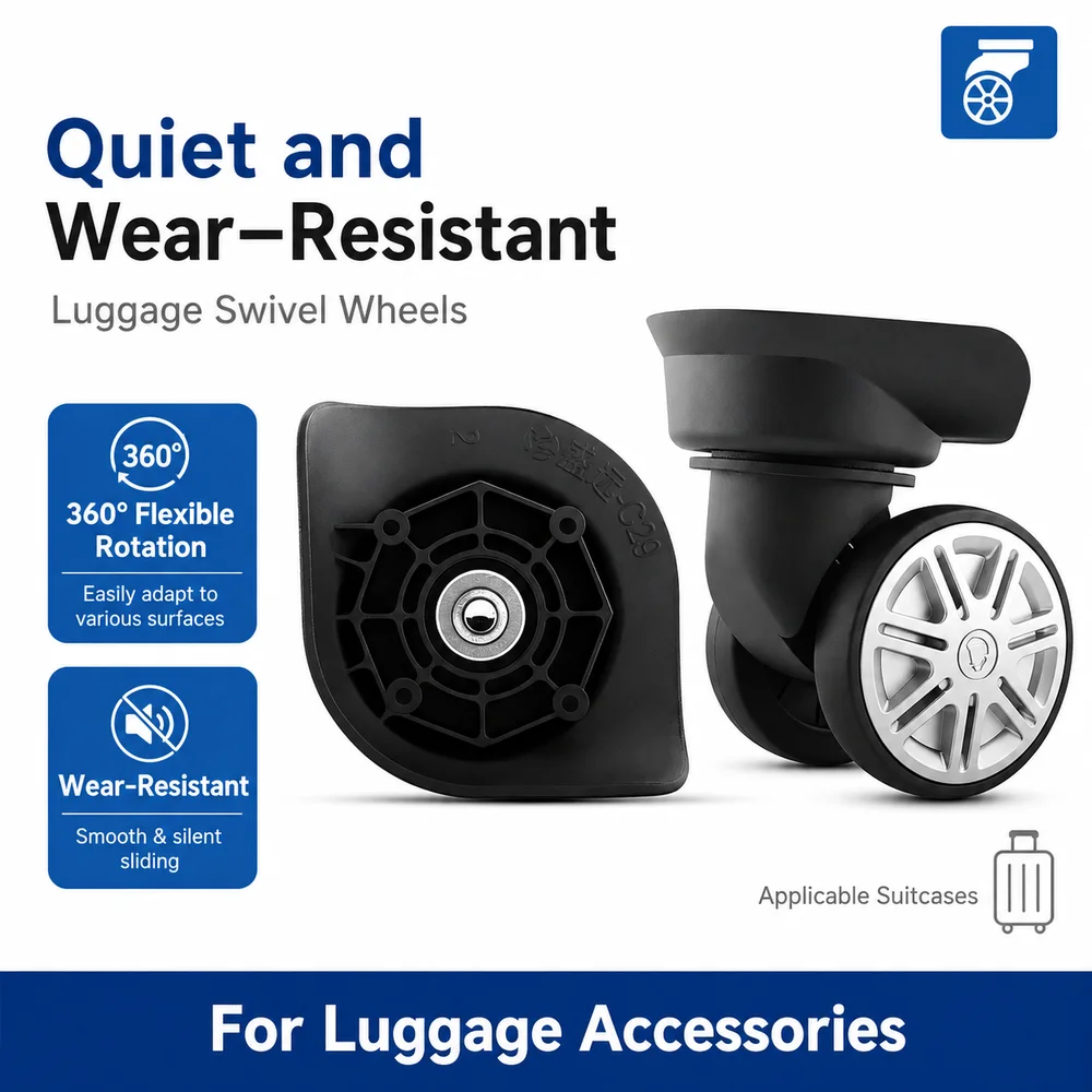 Universal Luggage Wheels For Shengyuan -029 360° Swivel Caster Bracket Wear-Resistant Smooth Rolling Noise Reduction Replacement