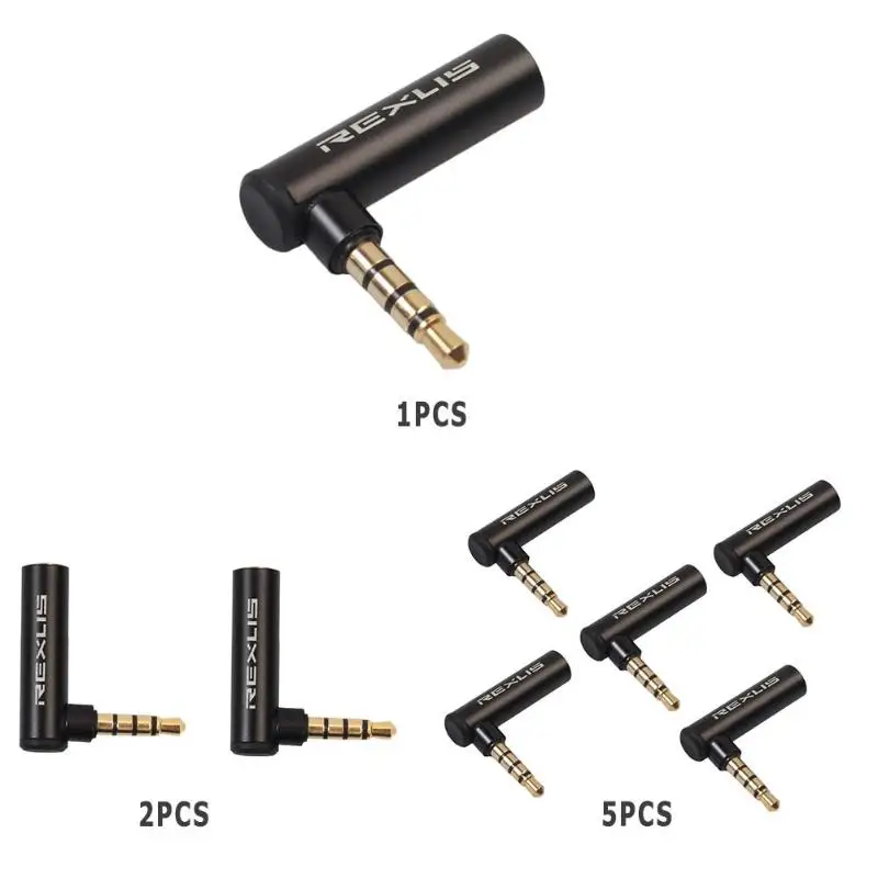 in Stock 90 Degree 3.5mm Male-To-Female Turn Headphone Microphone Audio Adapter Suitable For Aple Suitable for Android Phone PC