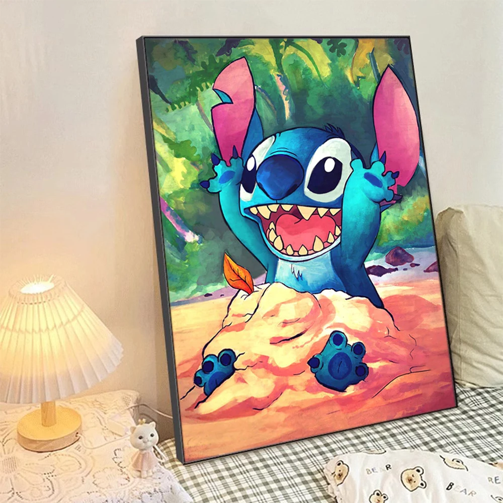 Disney Cartoon 5D DIY Diamond Painting Lilo and Stitch Full Mosaic Animals Diamond Embroidery Home Decor Gift for Children