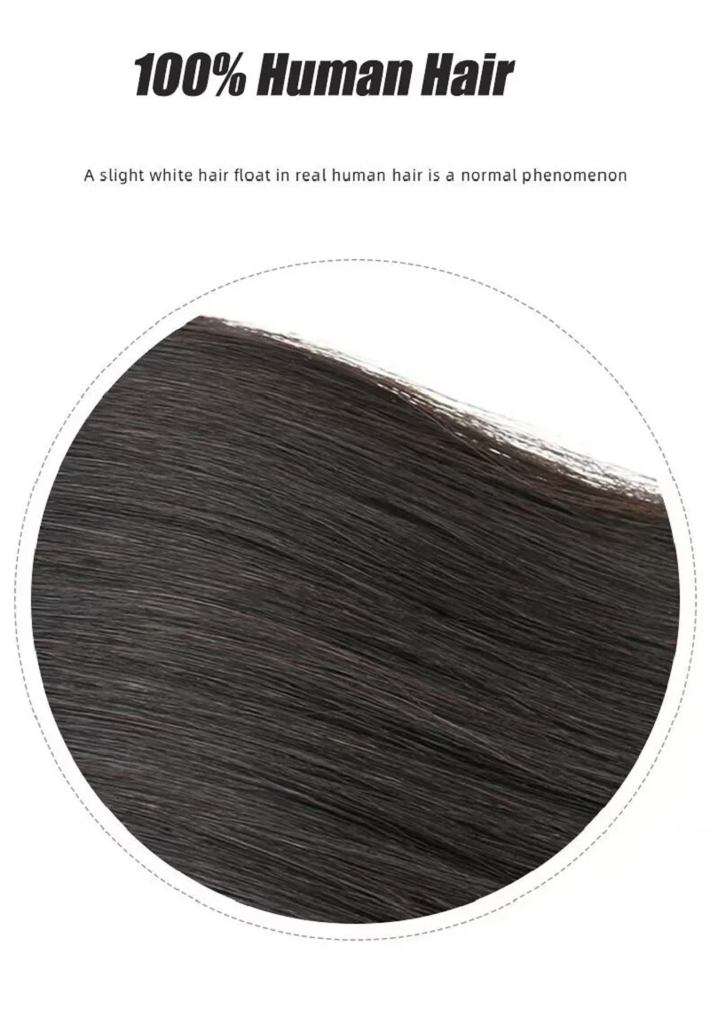 Klip rambut manusia lurus hitam asli 100% hiasan rambut Topper renda 27cm 7x11cm penutup rambut manusia dasar sutra untuk wanita Asia Korea