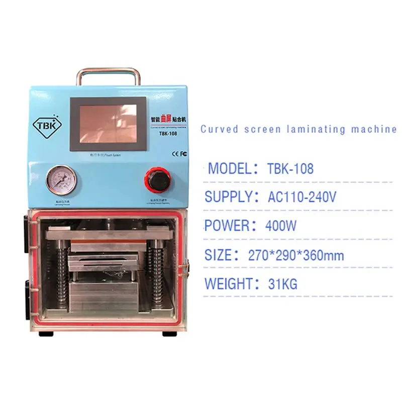Imagem -04 - Máquina de Estratificação Tbk108 Desktop em Camada Oca Multifunções Cola Oca tp Lcd com Molde para Reparo de Celular Samsung Apple