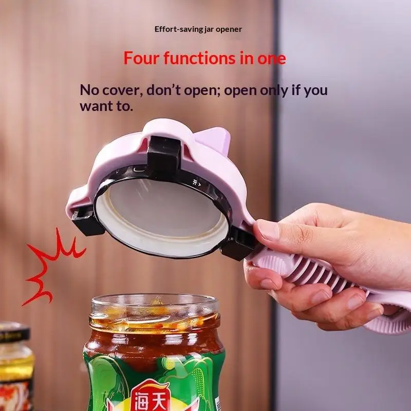 Multifunctional Manual Jar Opener Adjustable Labor Saving Bottle Cap Remover Easy to Operate for Arthritis Sufferers Kitchen
